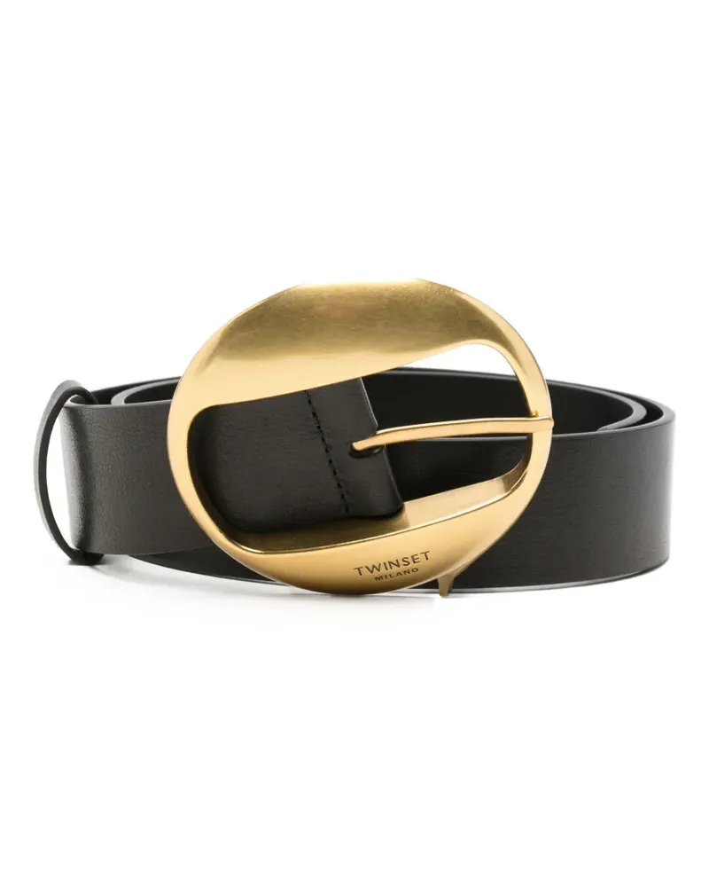 Twin-Set Gürtel mit Logo-Schnalle - Schwarz Schwarz