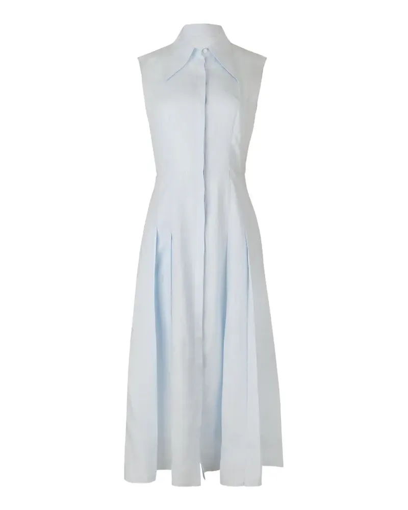 Gabriela Hearst pleated shirt dress - Blau Blau