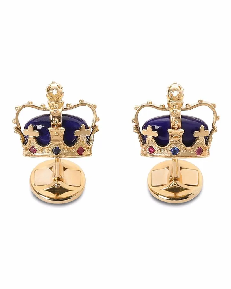 Dolce & Gabbana 18kt Royal Gelbgold-Manschettenknöpfe mit Lapislazuli, Rubin und Saphir Gold