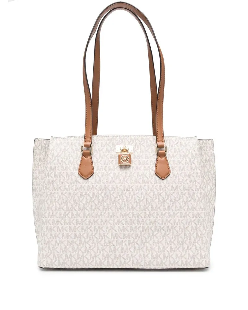 Michael Kors Handtasche mit Monogrammmuster - Nude Nude