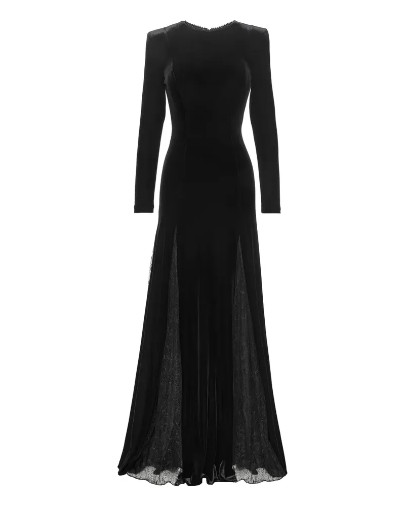 NISSA beaded panelled maxi dress - Schwarz Schwarz