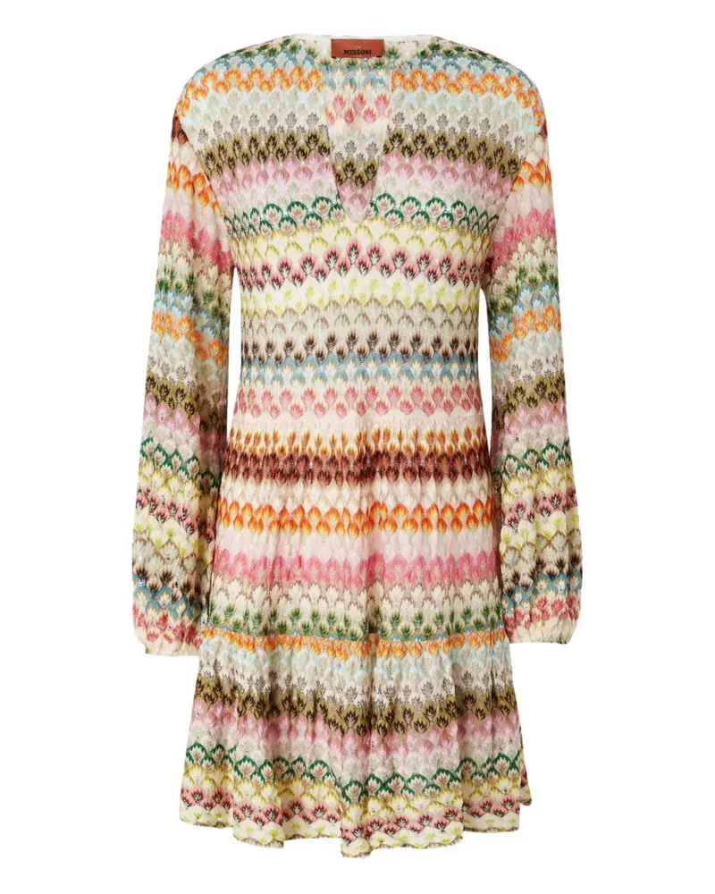 Missoni Midikleid mit Zickzackmuster - Nude Nude