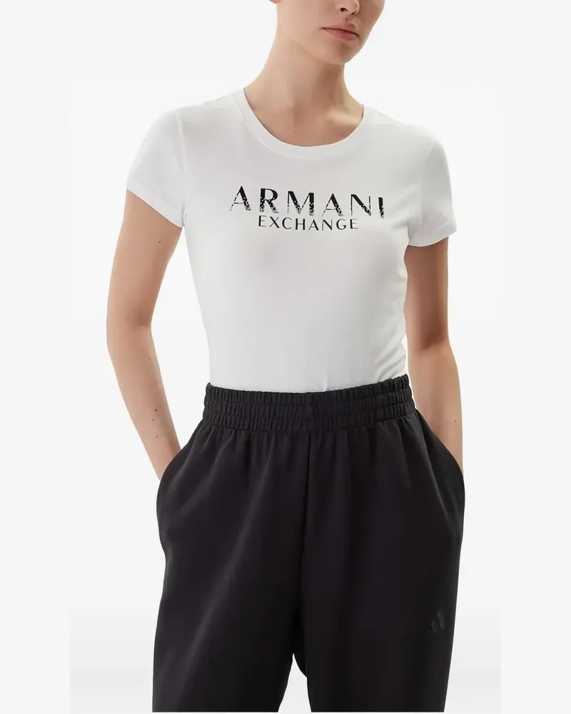 Armani Exchange logo-print T-shirt - Weiß Weiß
