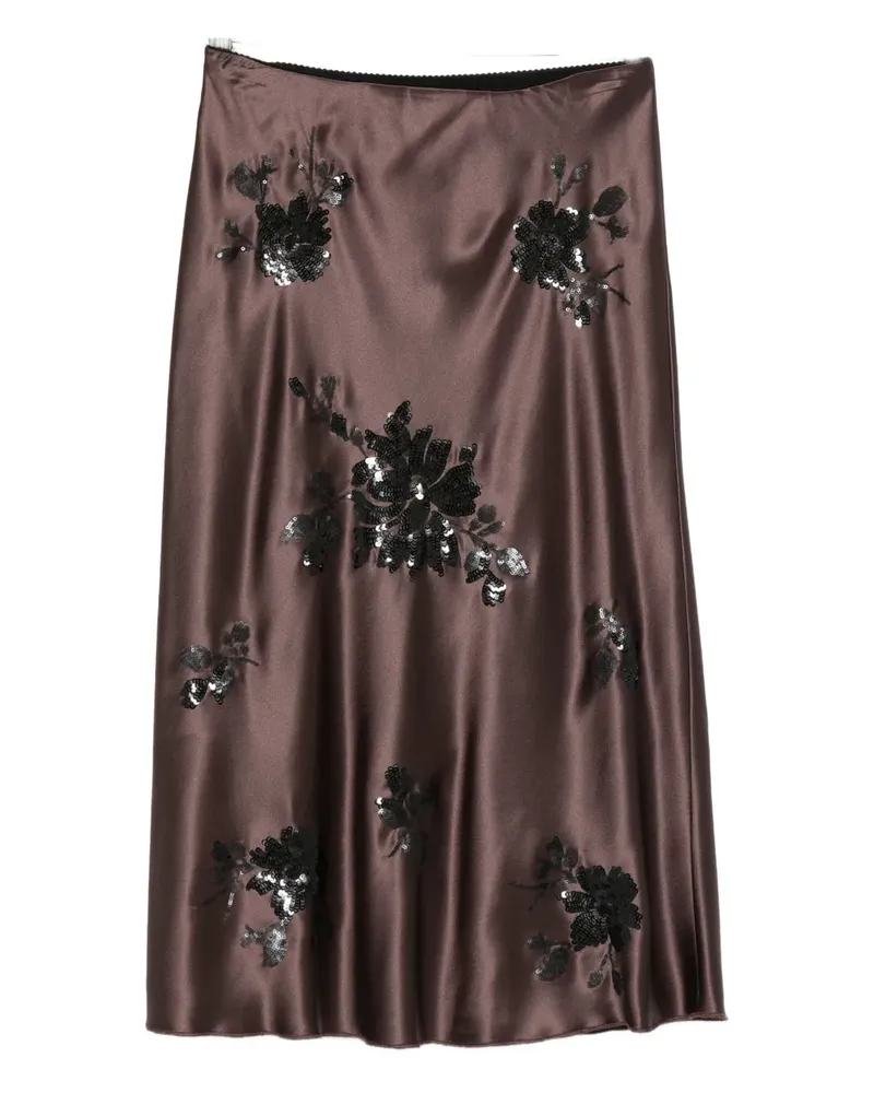 Ermanno Scervino sequin-embellished straight skirt - Braun Braun