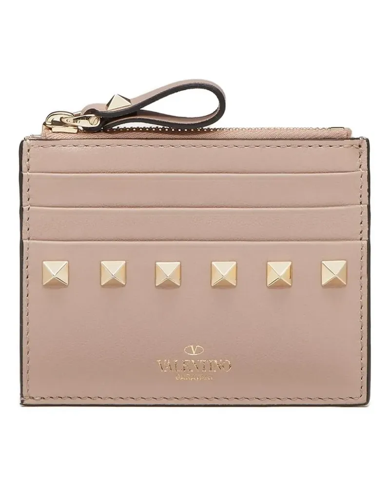 Valentino Garavani Rockstud Kartenetui mit Reisverschluss - Nude Nude