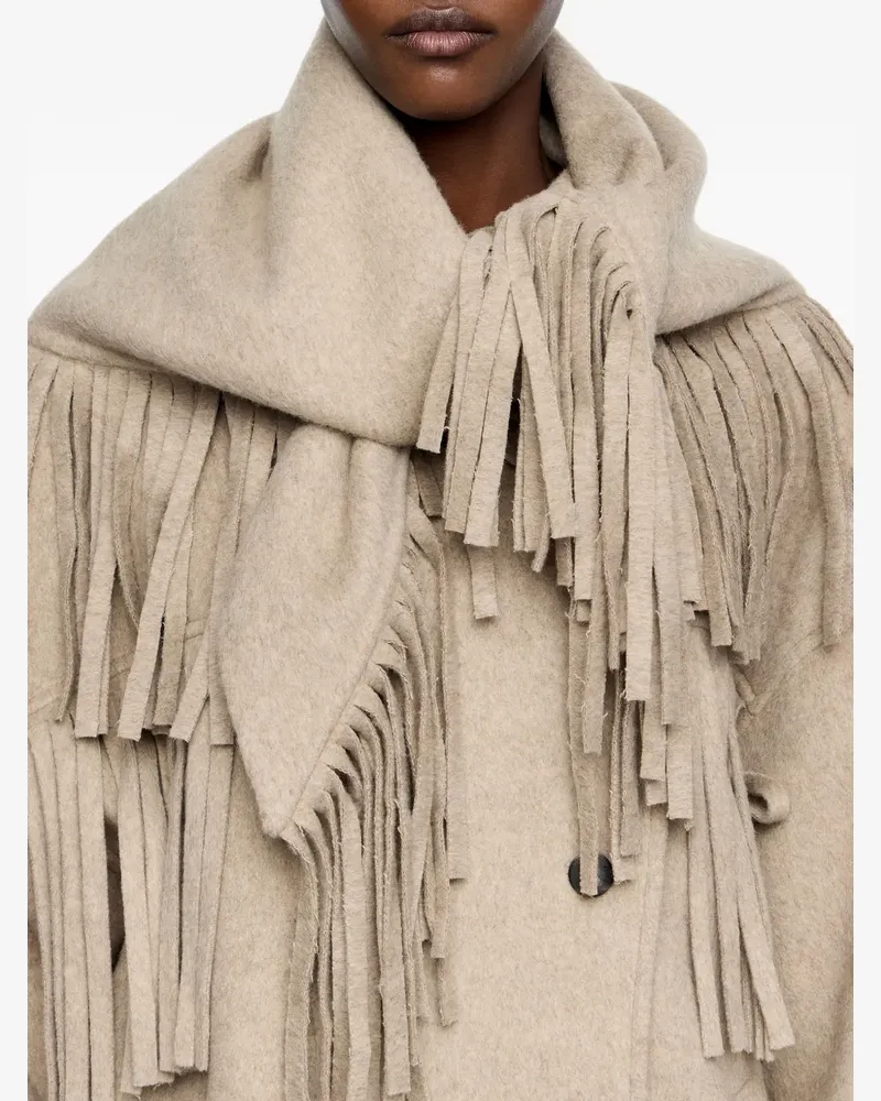 BIMBA Y LOLA Schal mit Fransen - Nude Nude