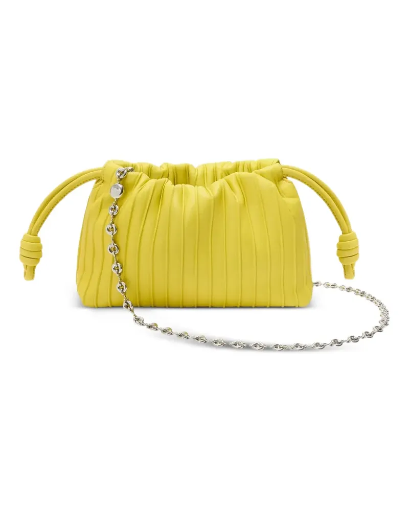 Loewe Mittelgroßes Flamenco Pleats Portemonnaie aus Nappalammleder - Gelb Gelb