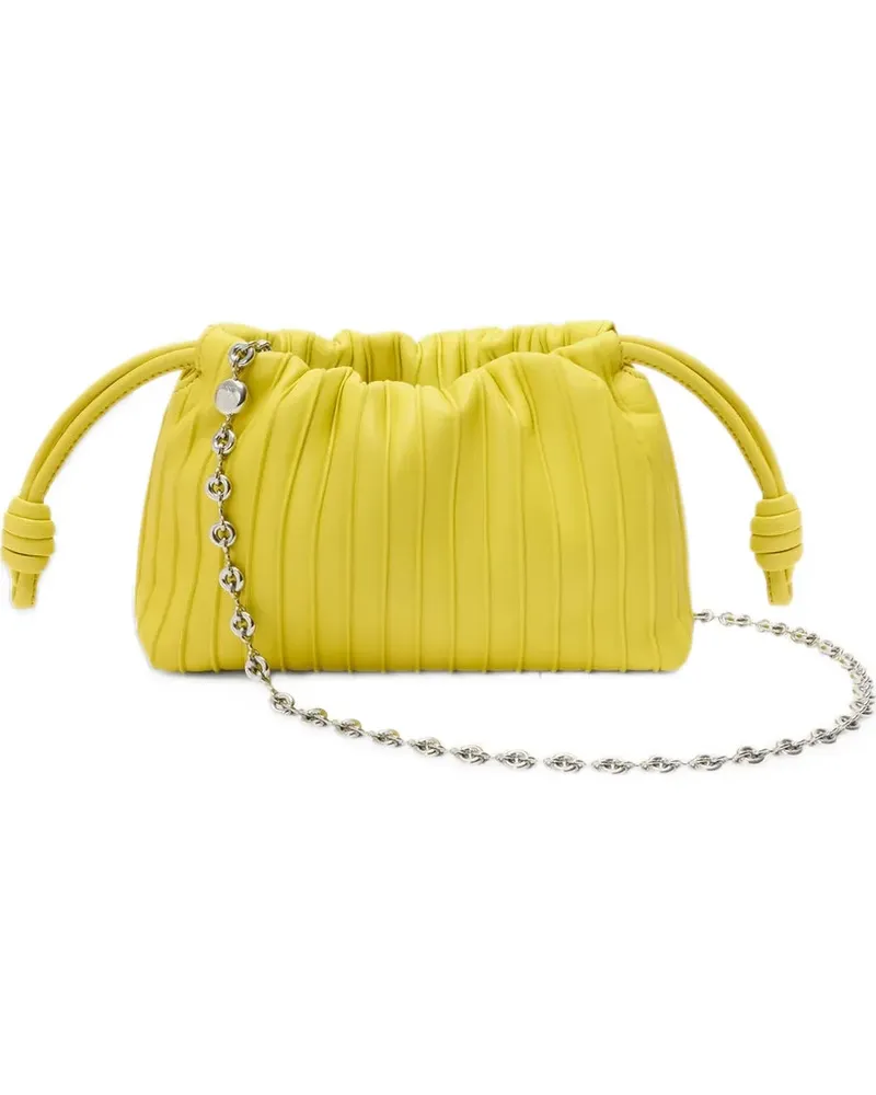Loewe Mittelgroßes Flamenco Pleats Portemonnaie aus Nappalammleder - Gelb Gelb