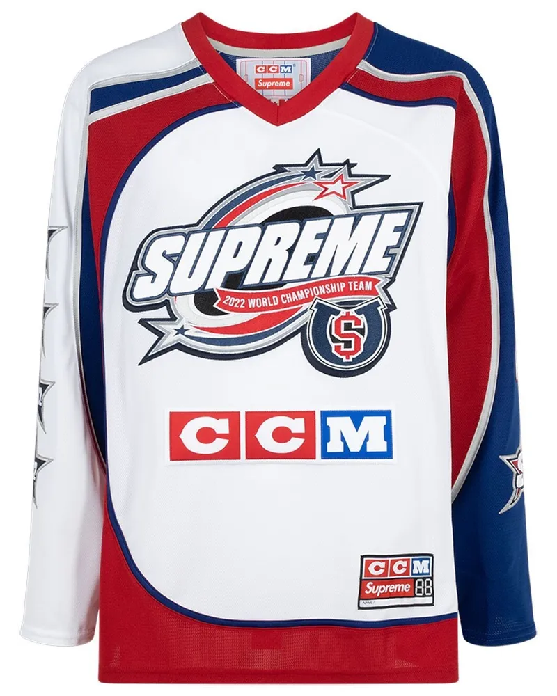 Supreme Being x CCM All Stars Hockey-Trikot Weiß