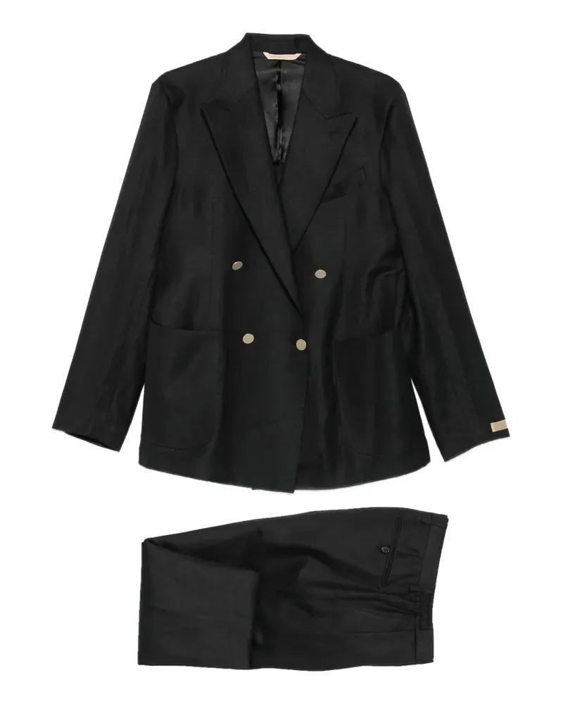 Briglia 1949 Bolgheri Portobellos double-breasted suit - Schwarz Schwarz