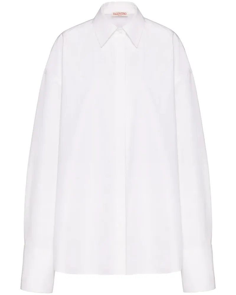 Valentino Garavani Compact Popeline-Bluse - Weiß Weiß
