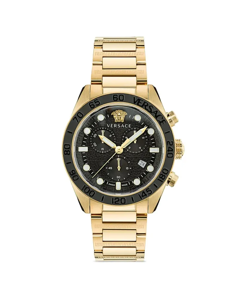 Versace Greca Dome Chrono 43mm - Schwarz Schwarz