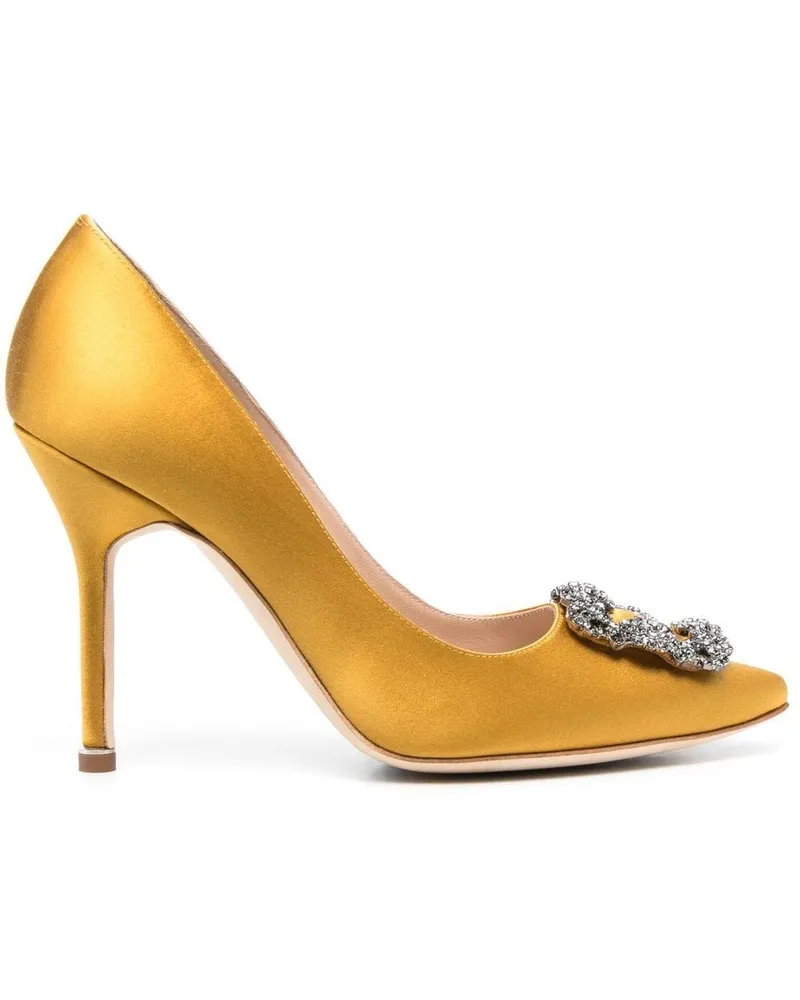 Manolo Blahnik Hangisi Pumps 105mm - Gelb Gelb