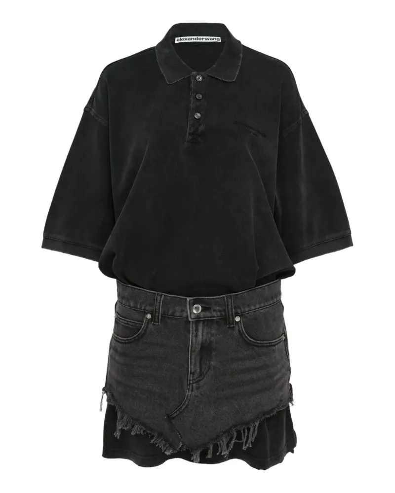 Alexander Wang Ausgefranstes Minikleid - Grau Grau