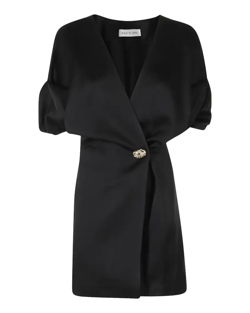 Raquel Diniz Anastasia draped mini dress - Schwarz Schwarz