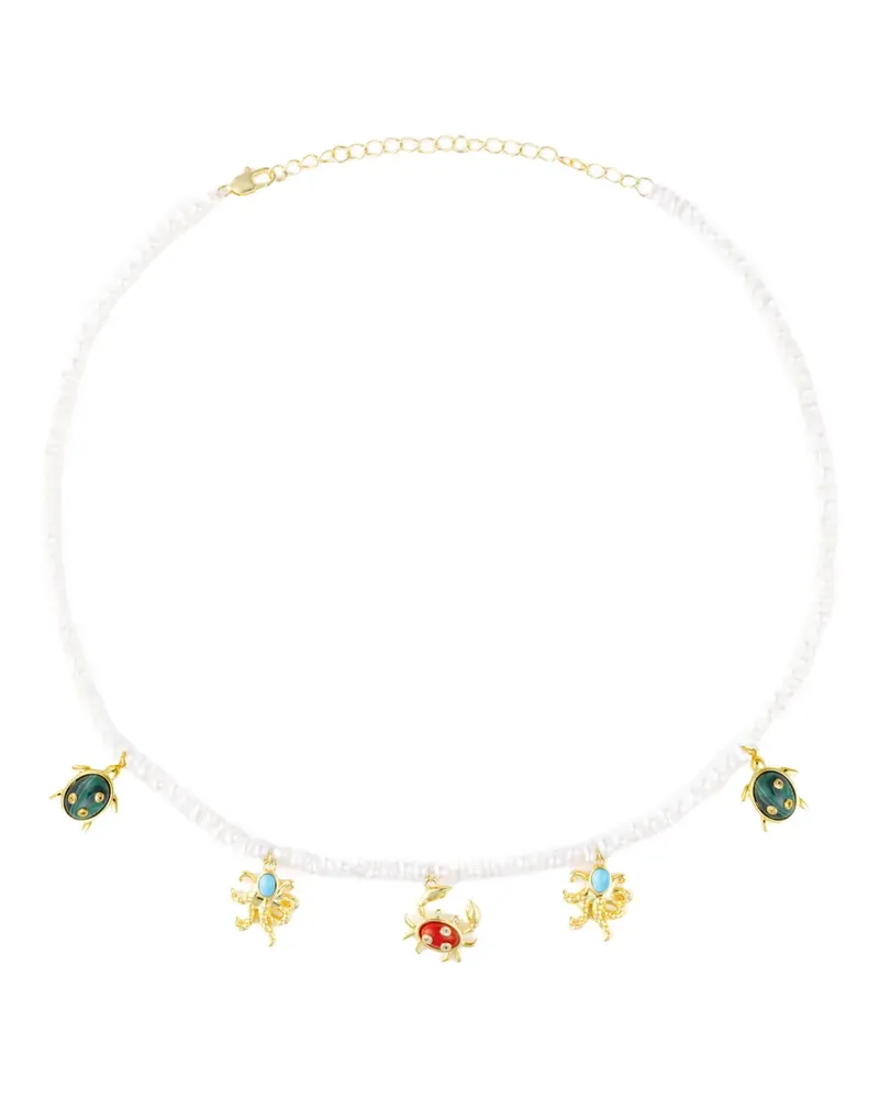 Eshvi Halskette mit Perlen - Gold Gold