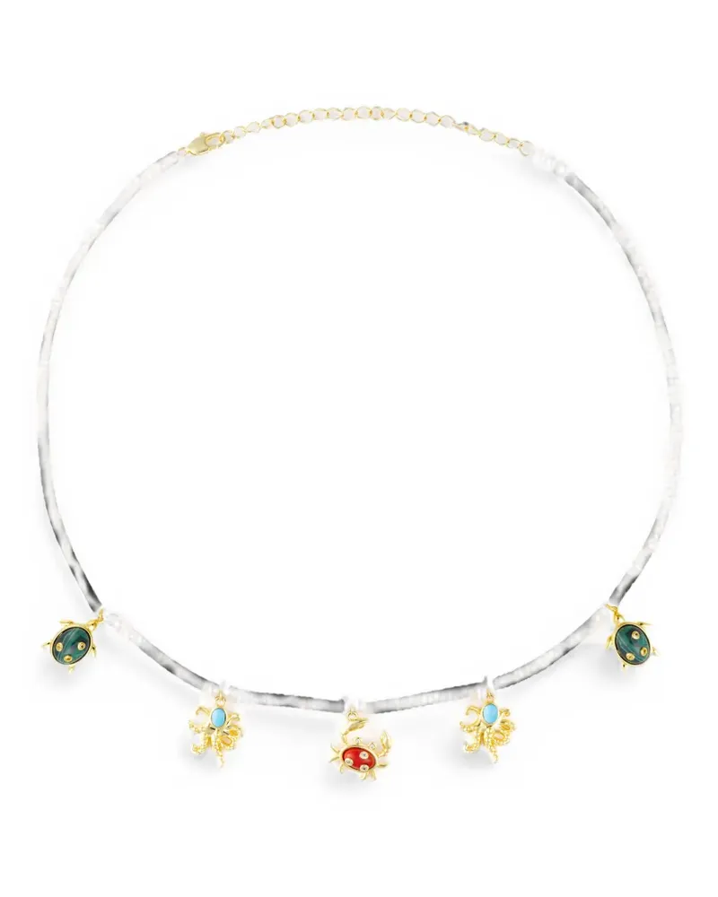 Eshvi pearl sea animal necklace - Gold Gold