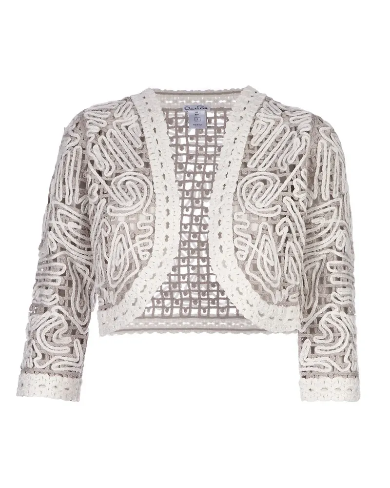 Oscar de la Renta cotton bolero - Weiß Weiß