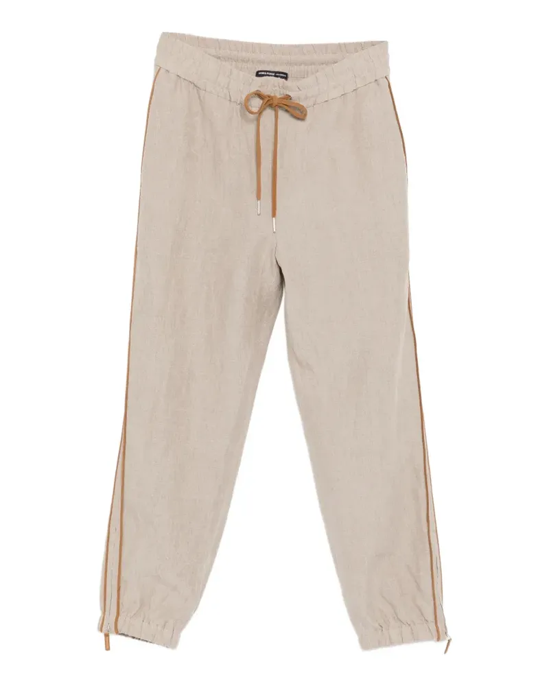 James Perse Leinenhose mit Wildlederpaspeln - Nude Nude