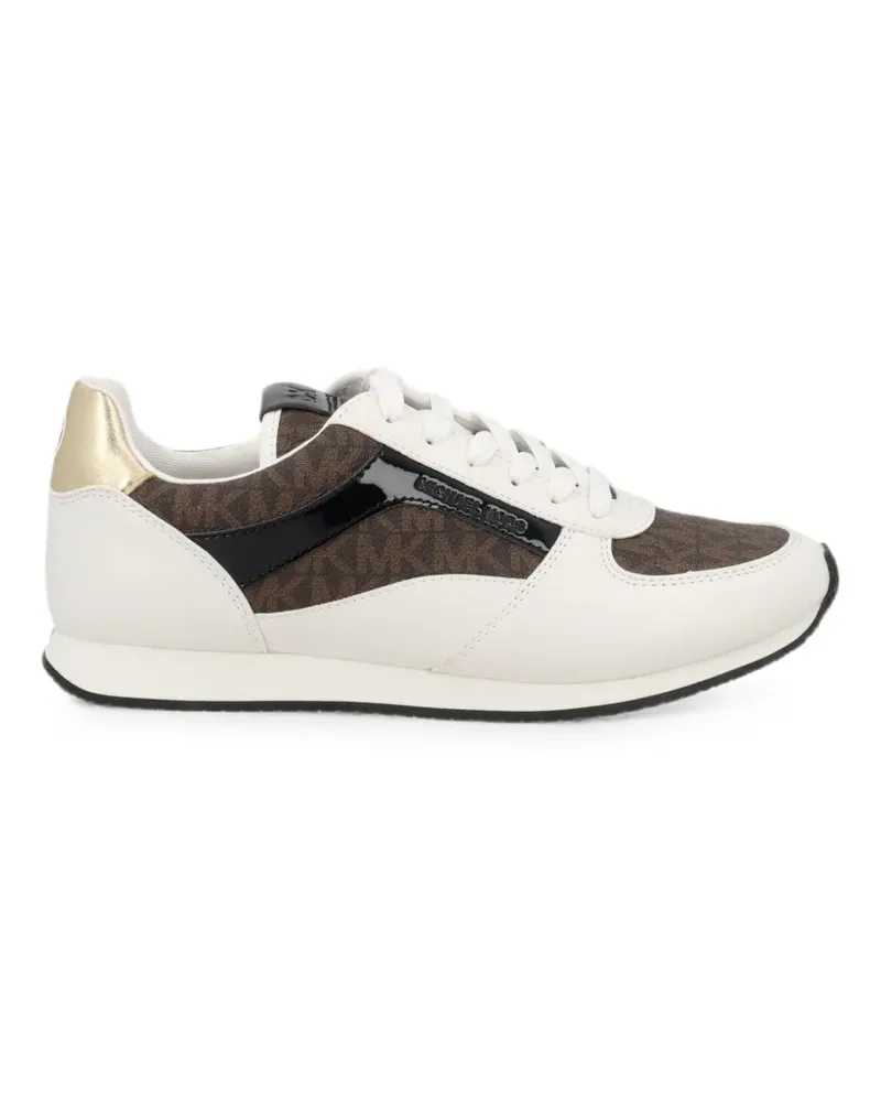 Michael Kors Cindy smooth and signature-logo trainers - Weiß Weiß