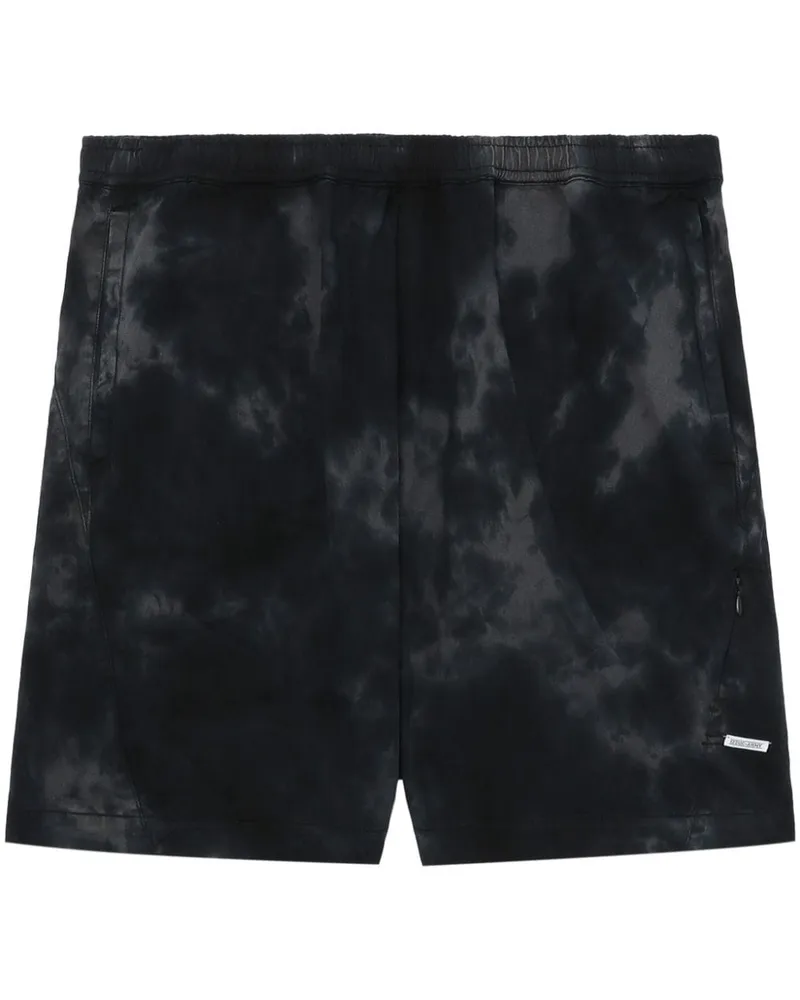 Izzue Batik-Shorts mit Logo-Applikation Schwarz