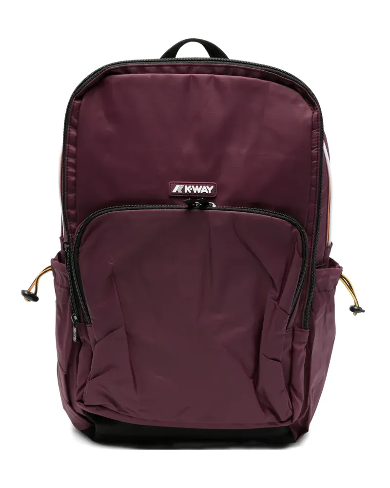 K-Way Gizy logo-patch backpack - Violett Violett