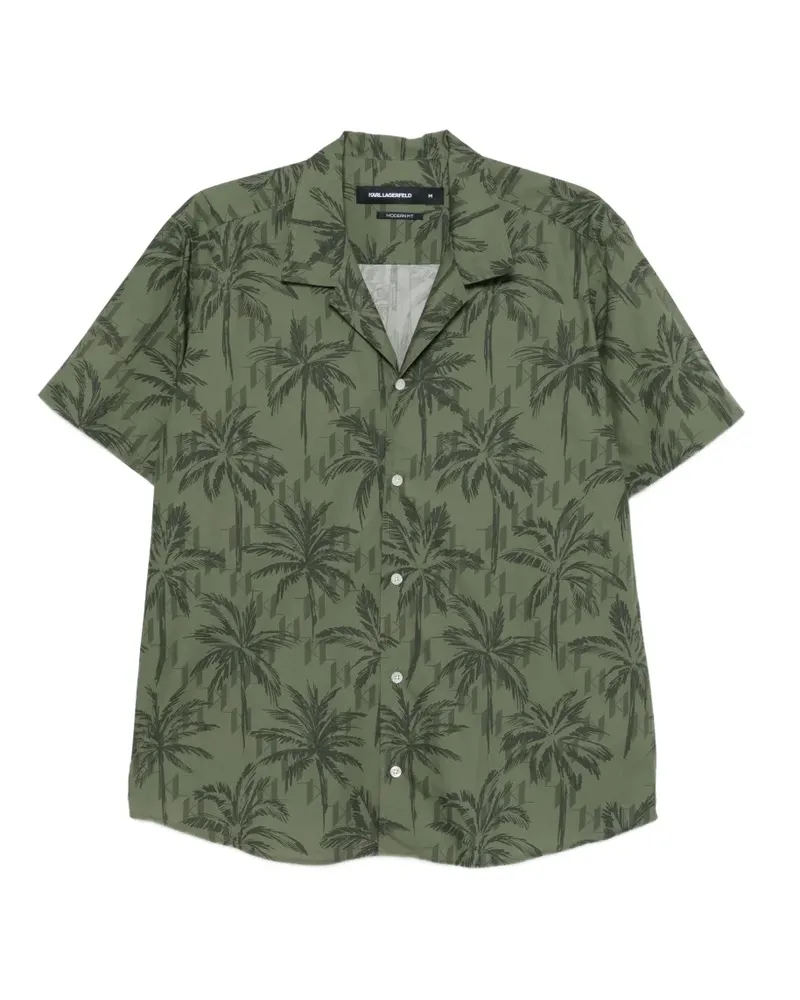Karl Lagerfeld Hemd mit Palmen-Print - Grün Grün