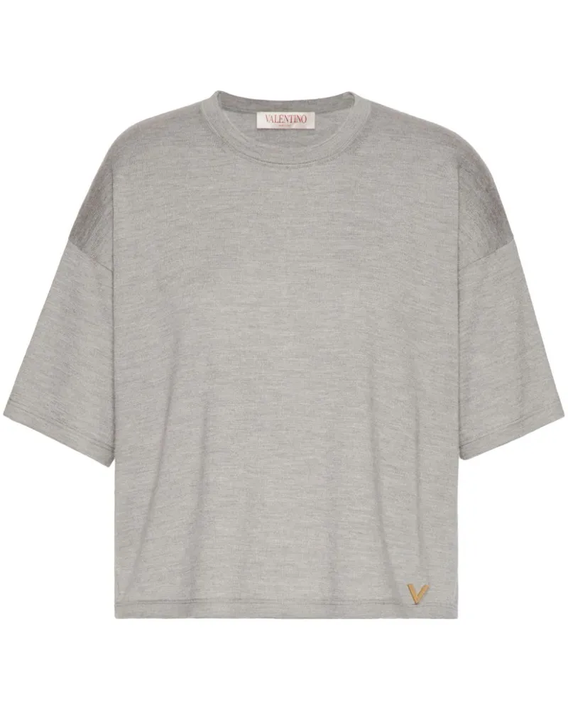 Valentino Garavani Pullover aus Kaschmir-Seidengemisch - Grau Grau