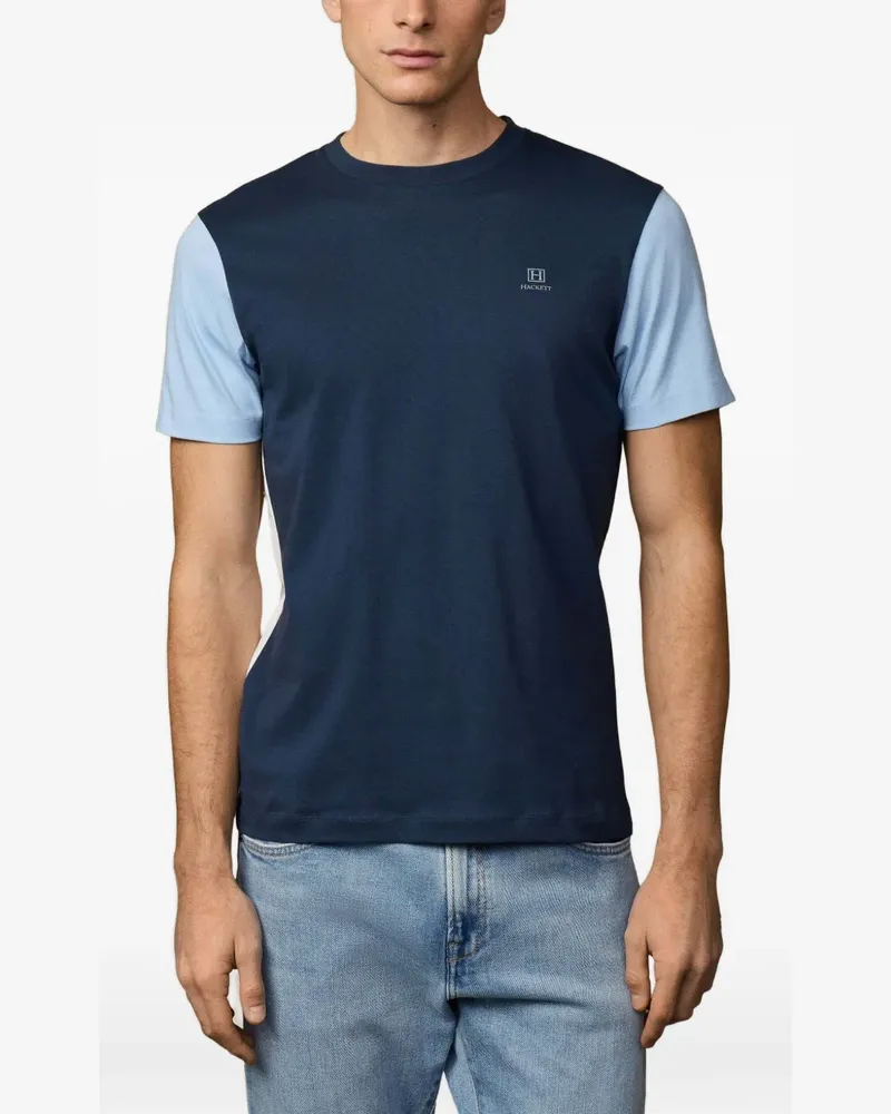 Hackett T-Shirt mit Logo-Print - Blau Blau