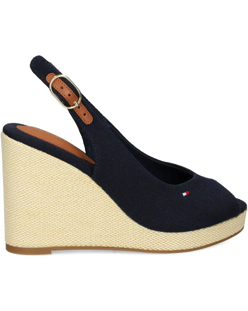 Tommy Hilfiger Slingback-Espadrilles aus Canvas 100mm - Blau Blau