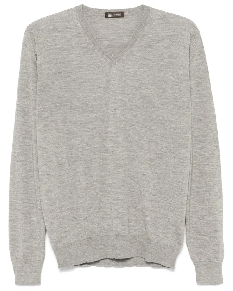 Colombo Pullover mit V-Ausschnitt - Grau Grau