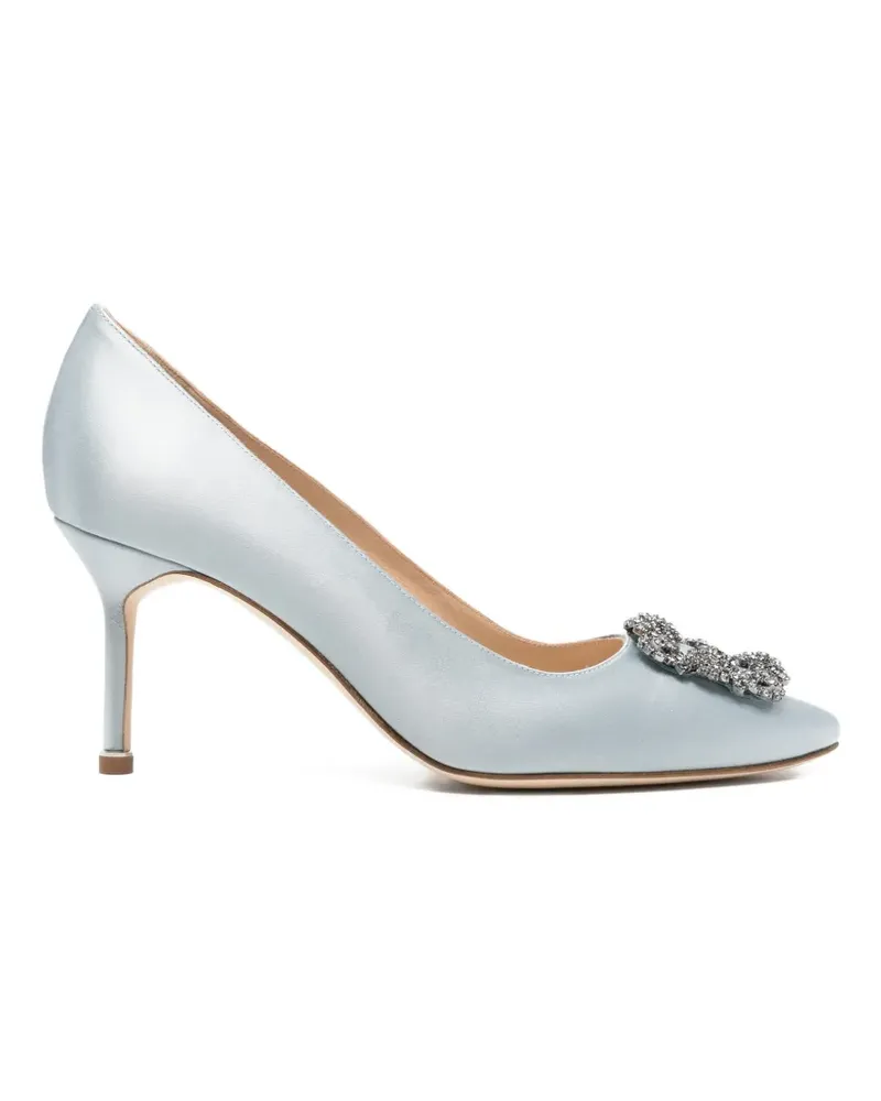 Manolo Blahnik Hangisi crystal-embellished pumps - Blau Blau
