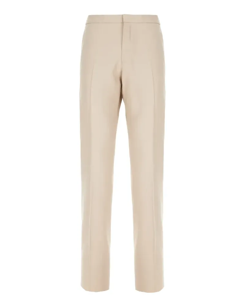 Ermenegildo Zegna pressed-crease straight-leg trousers - Nude Nude