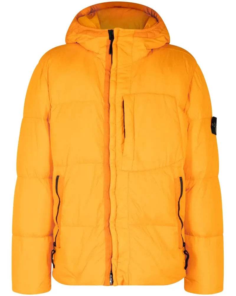 Stone Island Garment Dyed Crinkle Reps Jacke - Orange Orange