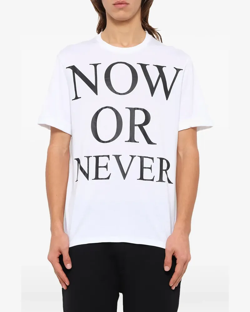 Neil Barrett T-Shirt mit Slogan-Print - Weiß Weiß