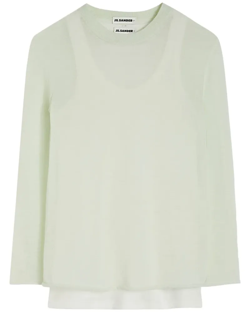 Jil Sander Pullover im Layering-Look - Weiß Weiß