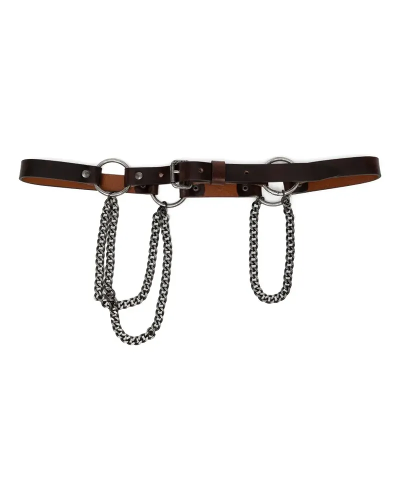 R13 Gürtel aus Faux-Leder - Braun Braun