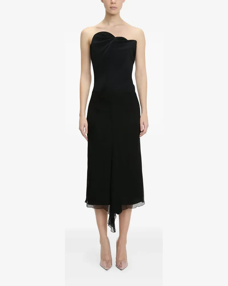 Victoria Beckham Schulterfreies Wave Top - Schwarz Schwarz