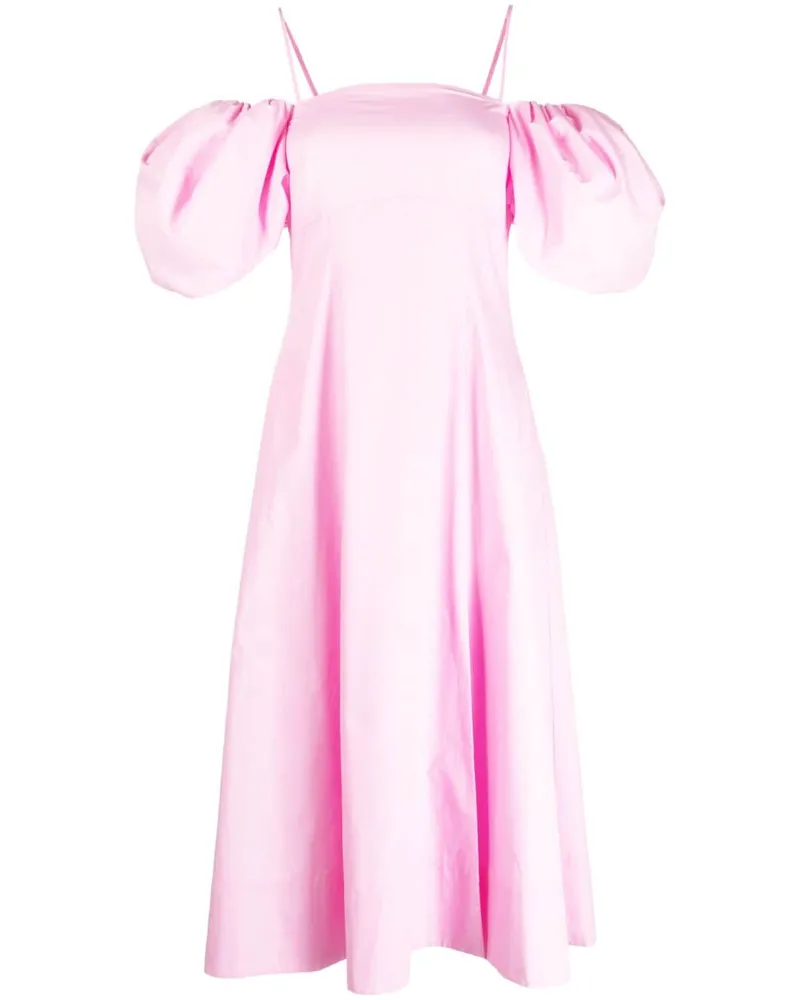 REJINA PYO Kleid mit Puffärmeln - Rosa Rosa
