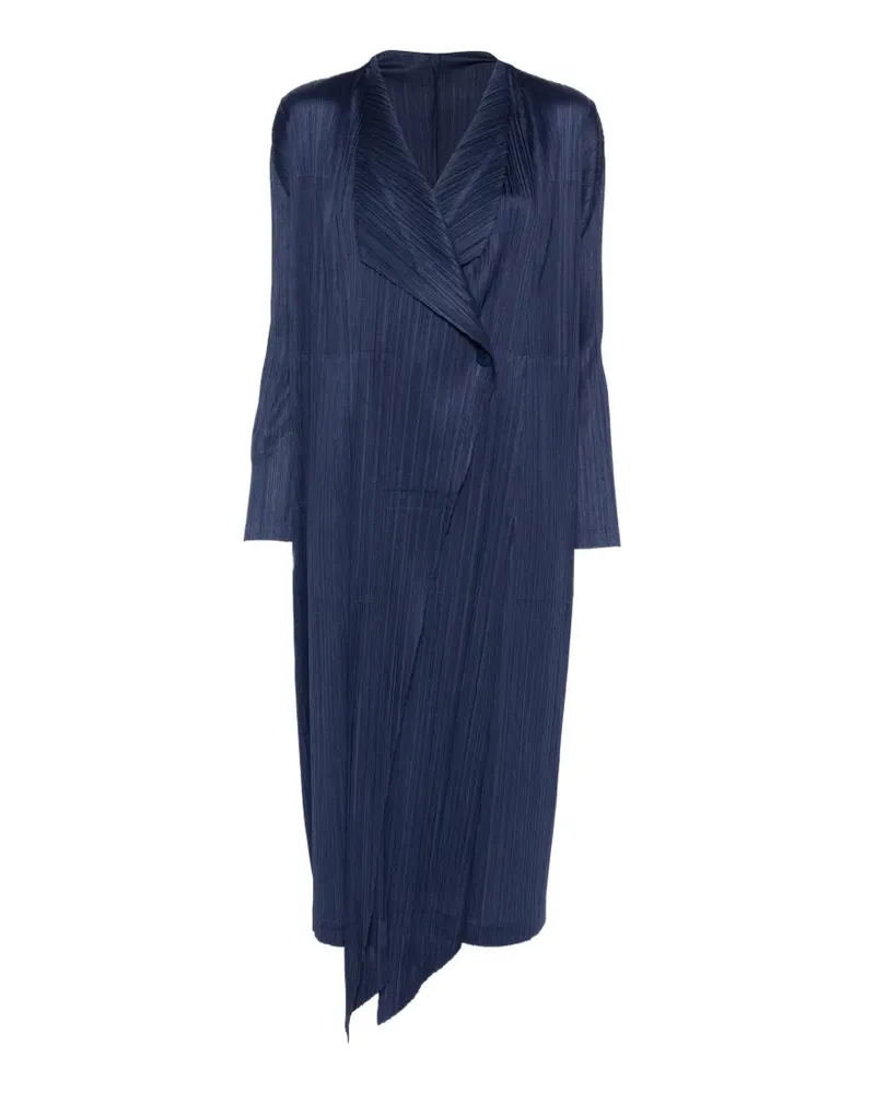Issey Miyake Gewickelter Mantel - Blau Blau