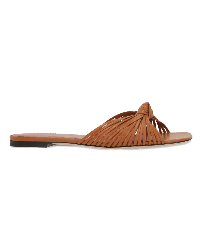 Valentino Garavani Annet knotted leather sandals - Braun Braun