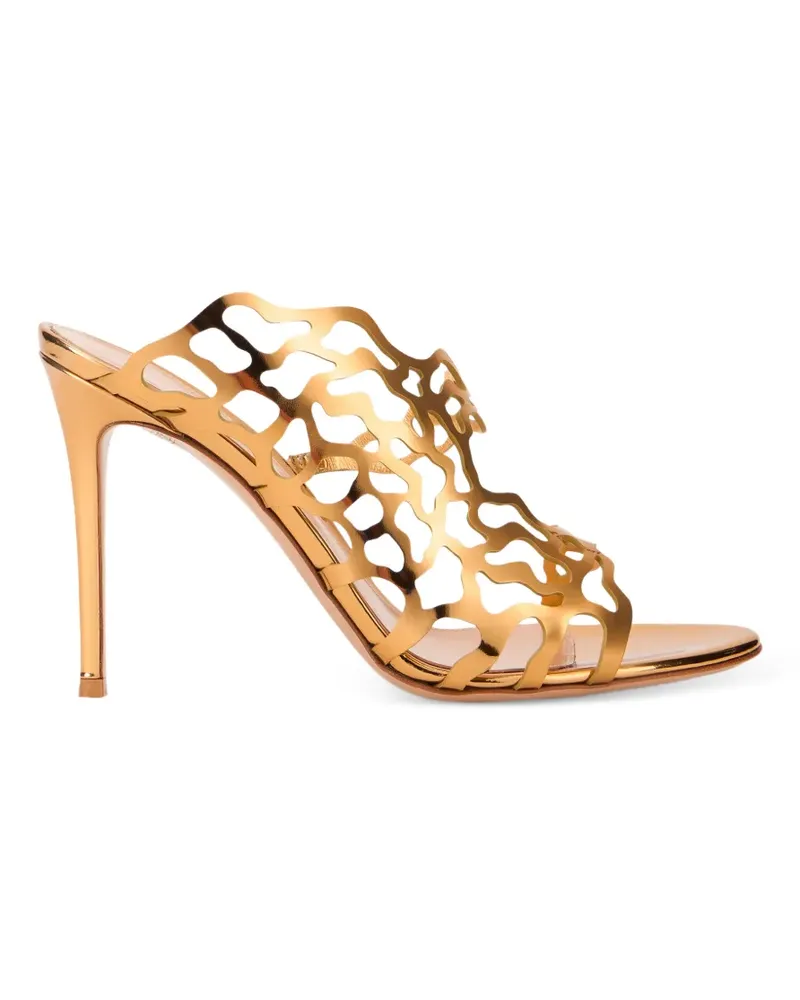 Gianvito Rossi cut-out metallic sandals - Gold Gold