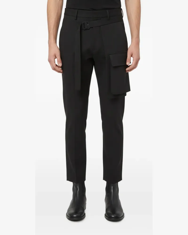 Dsquared2 belted asymmetric cargo pants - Schwarz Schwarz