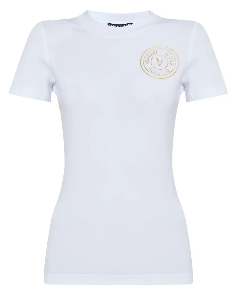 Versace Jeans T-Shirt mit Logo-Print - Weiß Weiß