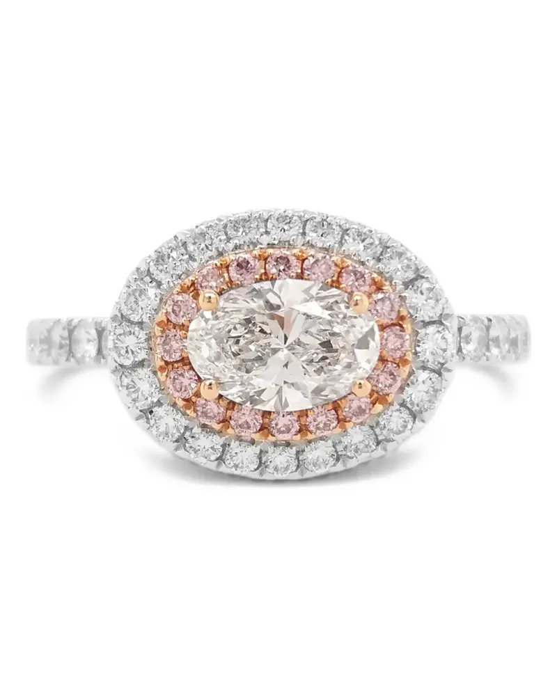 HYT Jewelry diamond double-halo ring - Silber Silber