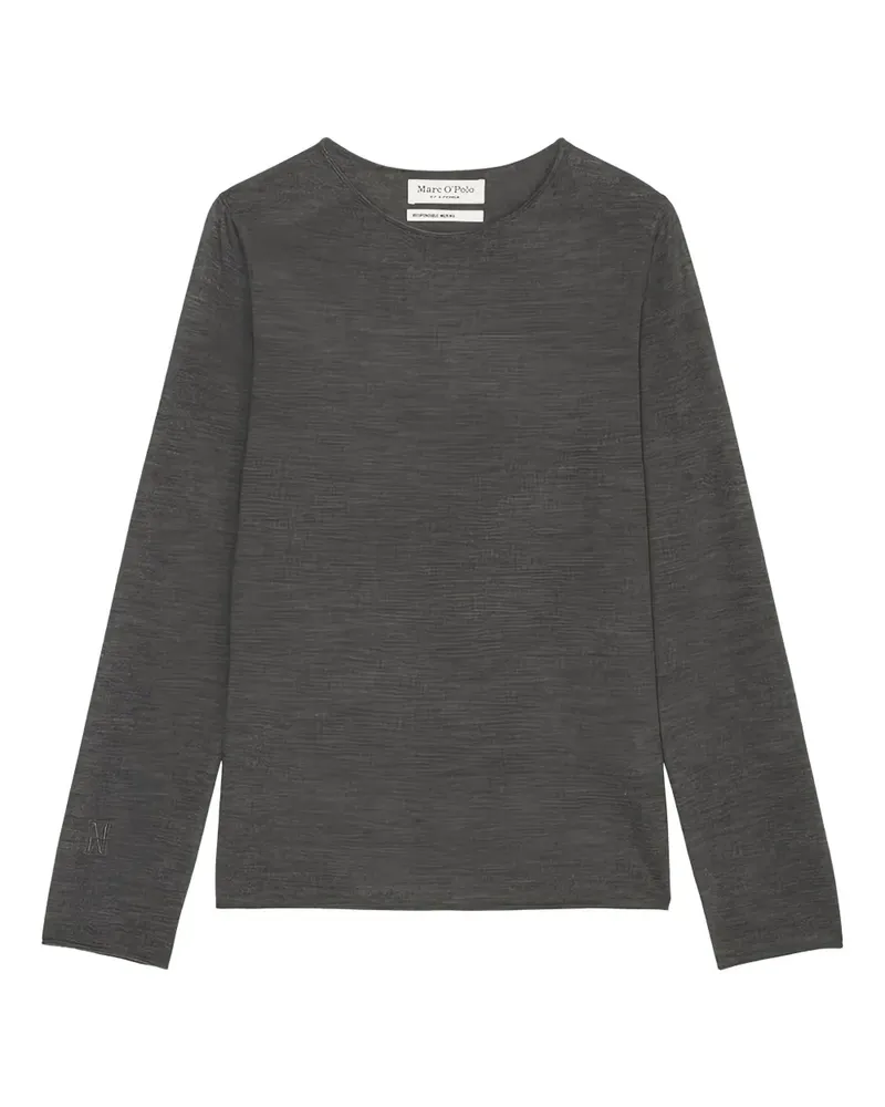 Marc O'Polo Klassisches Langarmshirt - Grau Grau