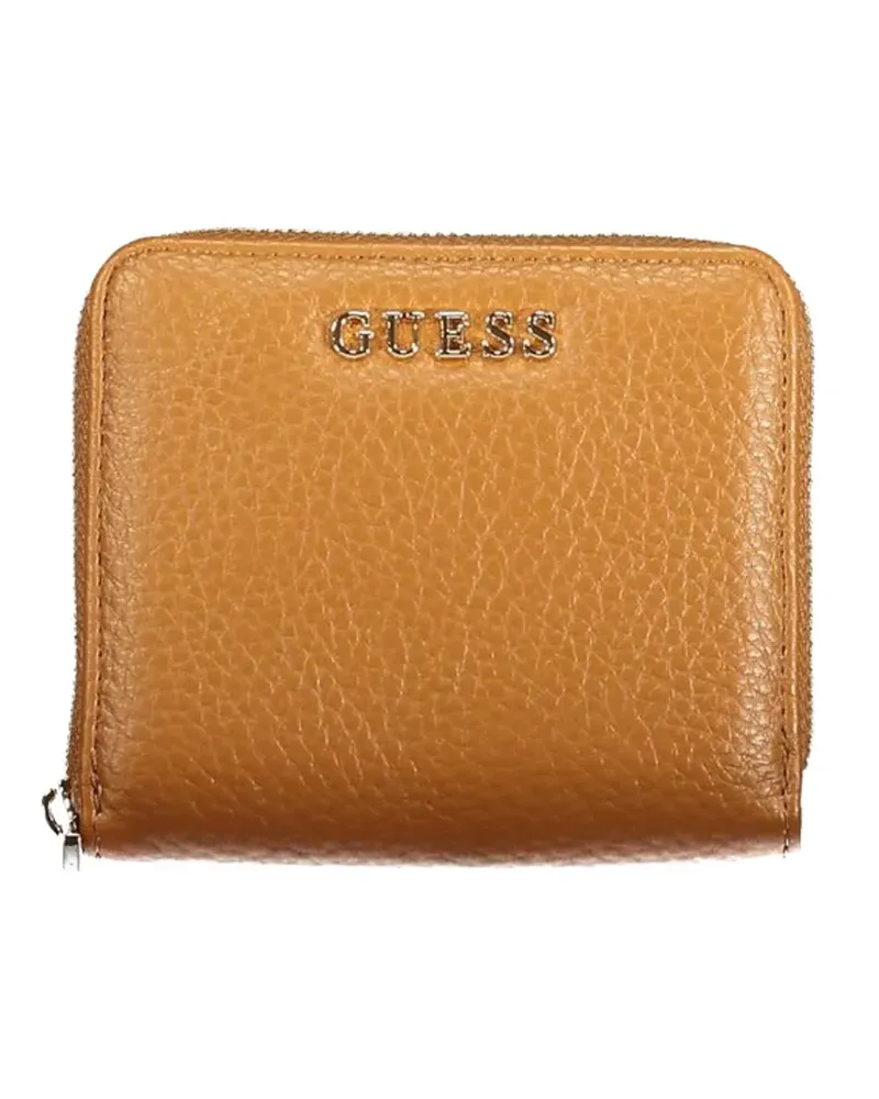 Guess grained logo-lettering wallet - Braun Braun