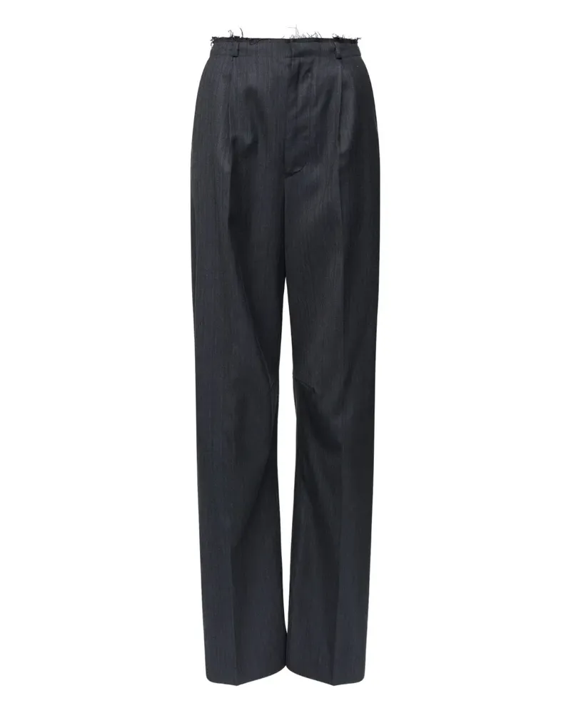 Maison Margiela Ausgefranste Hose mit Nadelstreifen - Grau Grau