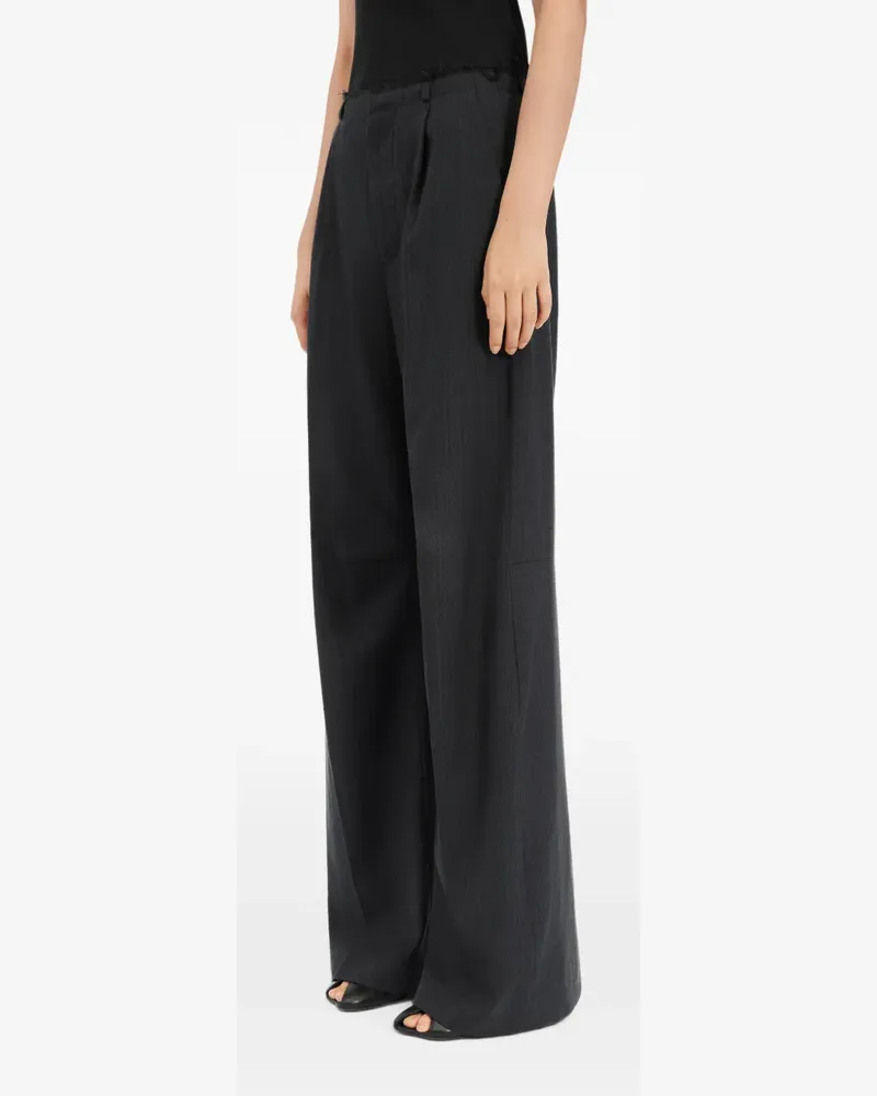 Maison Margiela Ausgefranste Hose mit Nadelstreifen - Grau Grau