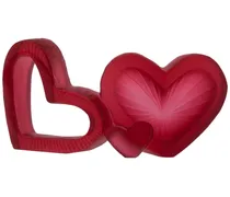 Valentine Skulptur in Herzform aus Kristall - Rot
